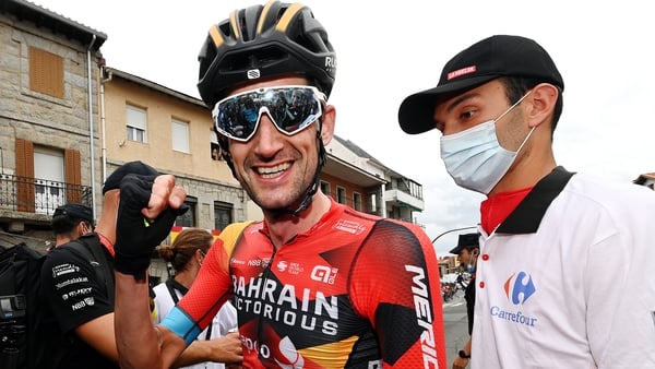A happy Wout Poels celebrates his win