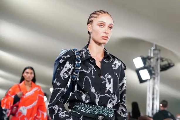 Adwoa Aboah walked the runway for Burberry (Ian West/PA)