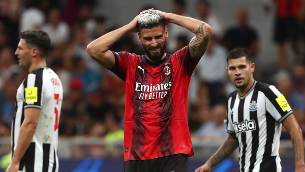 It was a frustrating night for Milan