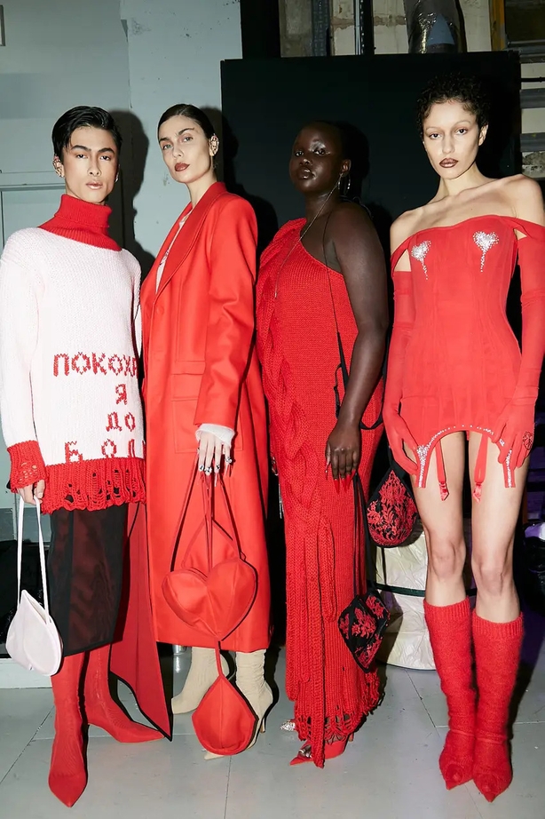 Red is also a great colour to wear on a night out (BFC/Jess Mahaffey/Frolov/PA)