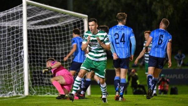 Shamrock Rovers Aaron Greene reacts to a missed opportunity