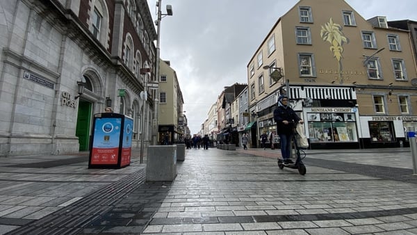Oliver Plunkett St is one of 17 that were permanently-pedestrianised in Cork city