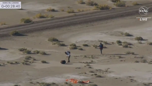 Footage released by NASA showed the capsule on the ground in the Utah desert