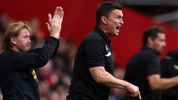 Sheffield United manager Paul Heckingbottom cut an animated figure on the sideline