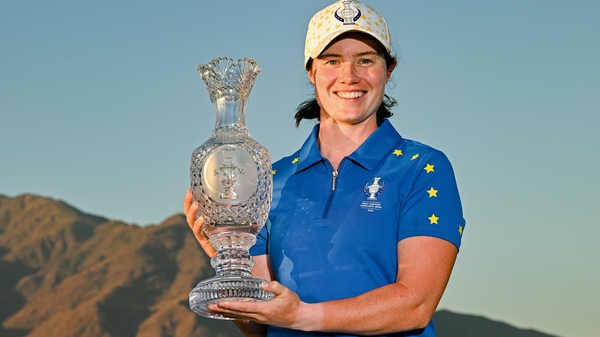 Leona Maguire poses with the Solheim Cup