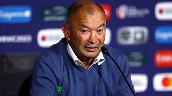 Eddie Jones speaks to the media after the loss to Wales