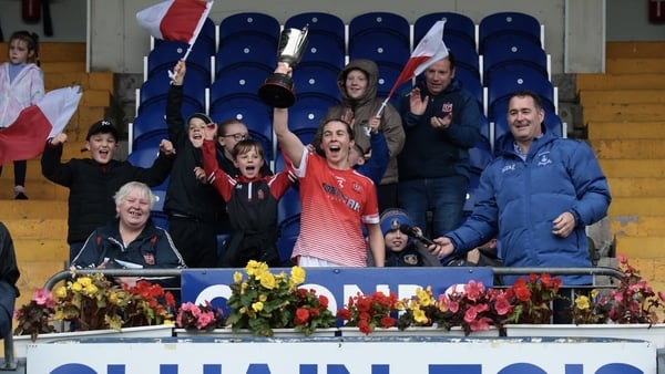 Donaghmoyne captain Fiona Courtney celebrates their latest county title success