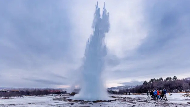 A geysir along the Golden Circle Route in Iceland (Alamy/PA)