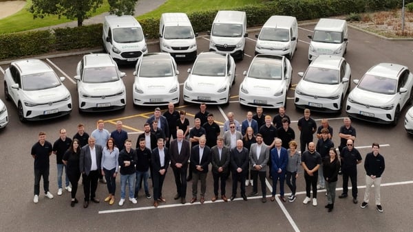 The ePower team, an Irish electric vehicle charging company