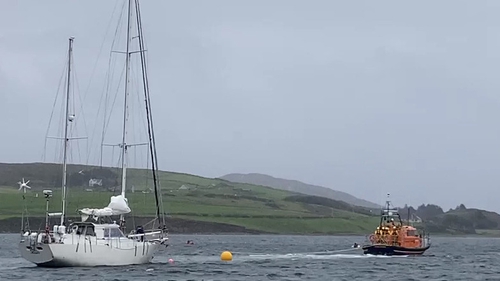 The alarm was raised at around 6am after the yacht lost power
