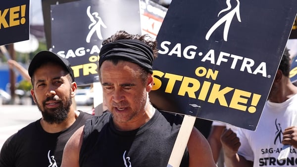 Colin Farrell joined the picket line in July