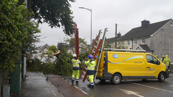 Electricity was cut after trees fell on power lines in a number of areas, including Blackrock in Cork