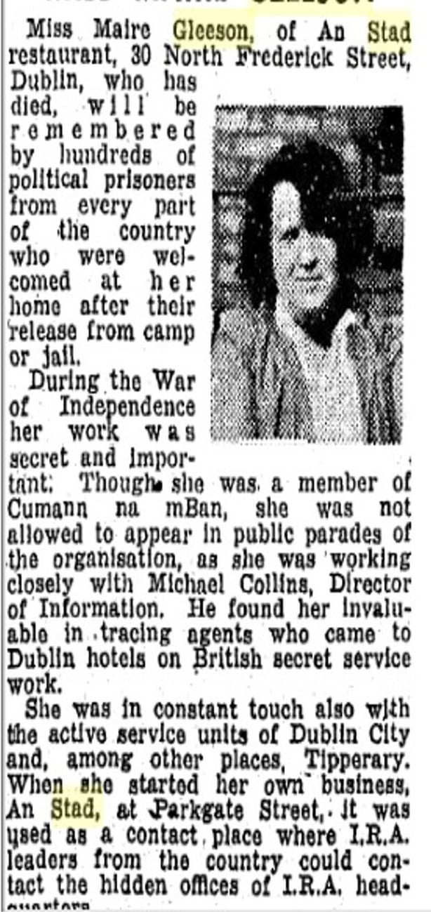 Obituary for Maire Gleeson
