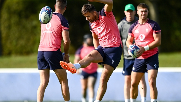 Ireland players at training in Tours on Friday morning