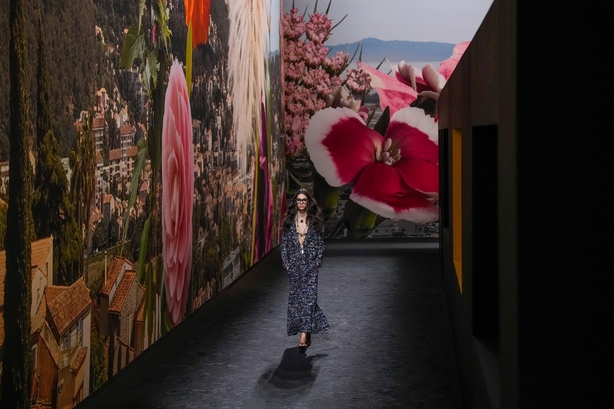 A model wears a creation for the Chanel Spring/Summer 2024 womenswear fashion collection