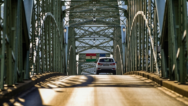 A border bridge over the Danube river at the Hungarian-Slovakian border in Sturov (File pic)