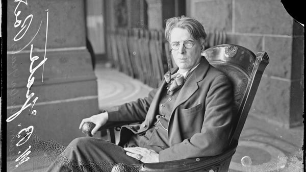 Off his rocker: William Butler Yeats on the porch in Chicago, Illinois, March 1920. Photo: Chicago Sun-Times/Chicago Daily News collection/Chicago History Museum/Getty Images