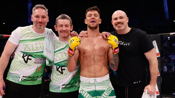 Chris Fields (left) with Tom King, Leon Hill, and Cathal Pendred