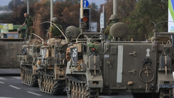 Israel has continued to deploy soldiers, tanks and armoured vehicles near the Gaza border in Sderot