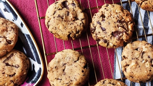 With dark chocolate chunks, these deliciously nutty cookies are a sophisticated sweet treat.