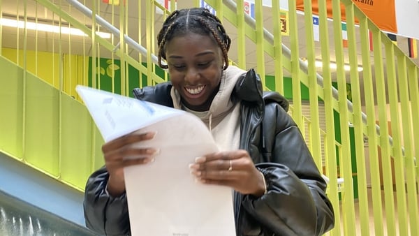 Merlin College student Marveille Lomboto was relieved and happy with her results