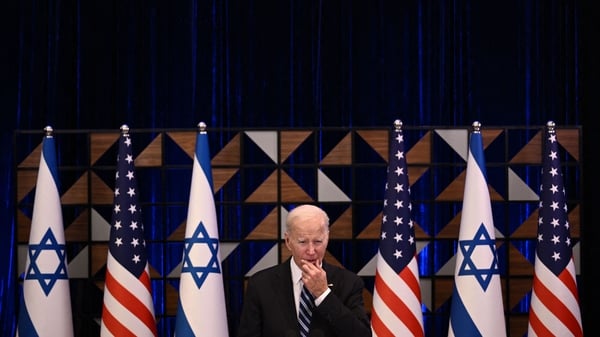 Joe Biden was speaking at the end of his visit to Tel Aviv