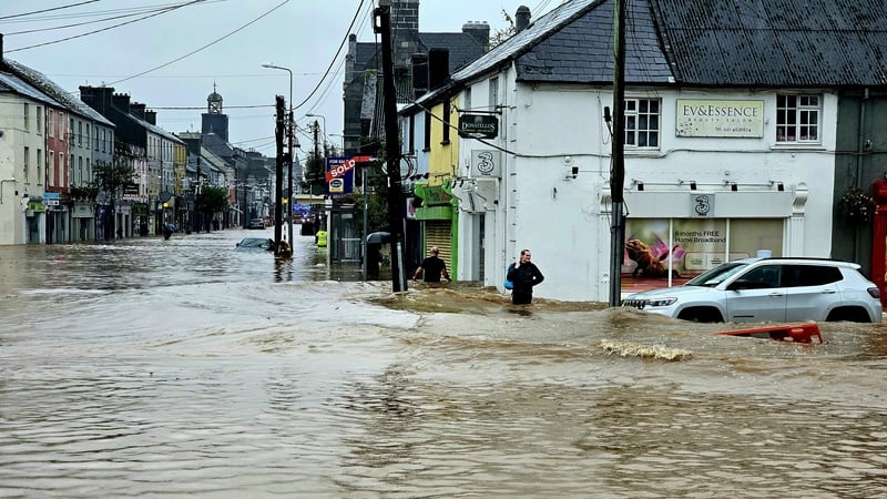 Parts of Midleton were submerged by floodwaters (Pic: Damien Rytel)