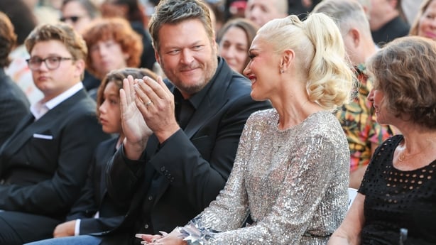 Gwen Stefani Tears Up At Shelton's Walk Of Fame Speech