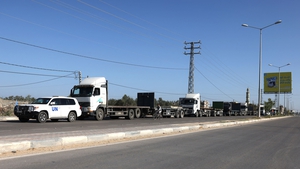 Aid trucks enter Gaza from Rafah crossing