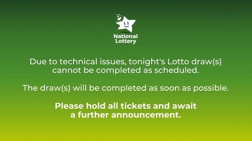 Lottery draw broadcast halted due to technical issue