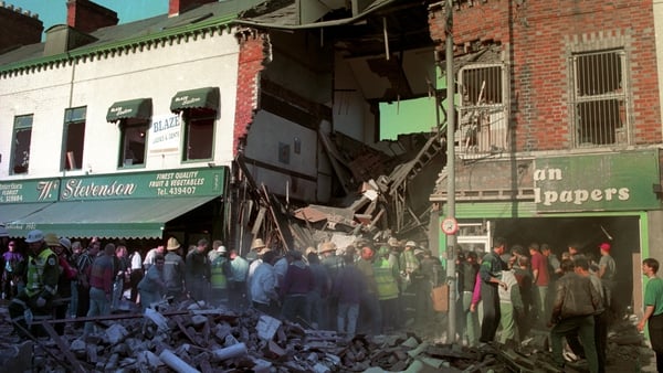 The scene at Frizzell's fish shop in the aftermath of the blast on 23 October 1993