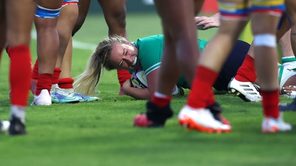 Edel McMahon scored Ireland's sixth try against Colombia