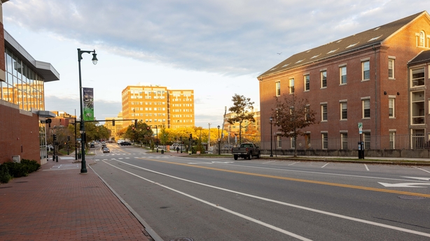 Deserted streets in Lewiston