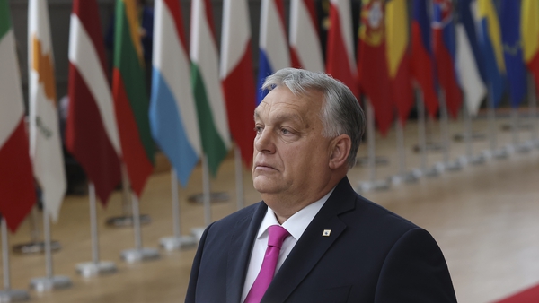 Hungarian Prime Minister Viktor Orban said there was a 'big battle' over support for Ukraine