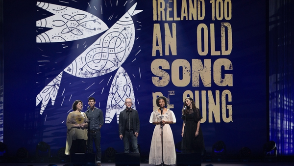 Caimin Gilmore, Iarla Ó Lionáird, Loah and Lisa Hannigan at Ireland 100: An Old Song Resung. Photo: Rich Gilligan