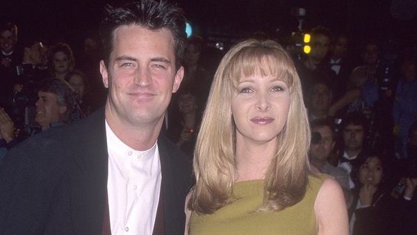 Matthew Perry and Lisa Kudrow pictured together at the American Comedy Awards in 1996
