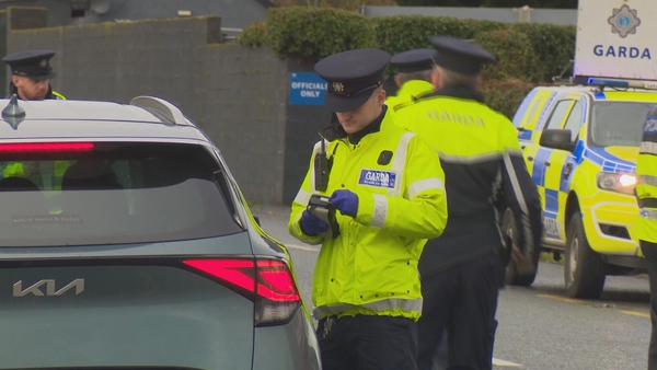 A garda checkpoint in Thurles, Co Tipperary this weekend