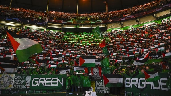 The Green Brigade has shown its support for Palestine in recent weeks