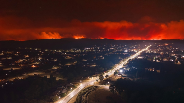 The northern New South Wales town of Tenterfield has been surrounded by seven dangerous blazes