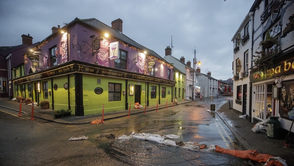 Flooding in Carlingford, Co Louth following recent bad weather