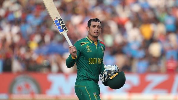 Quinton de Kock added another century to his World Cup tally