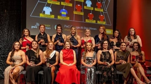 The 2023 All-Stars pictured during the Croke Park ceremony