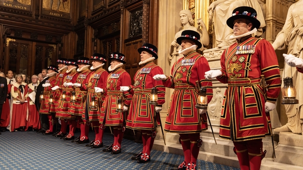 The King's Bodyguard, the Yeomen of the Guard, carried out a ceremonial search in Westminster this morning