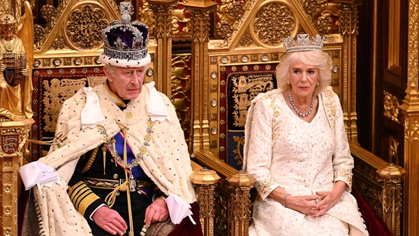 King Charles and Queen Camilla at the state opening of parliament