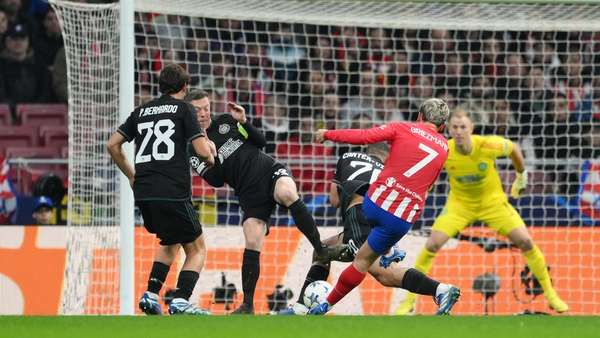 Antoine Griezmann drills in the opening goal