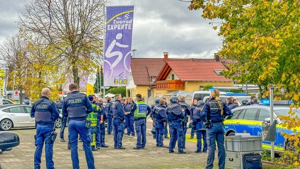 Around 300 emergency responders arrived on the scene in Offenburg