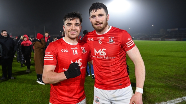 Lee Brennan and Rory Brennan of Trillick celebrate their win in Omagh