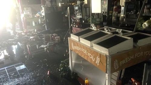 The aftermath of the flooding at Ronan Hennigan's Londis story in Clarinbridge, Co Galway