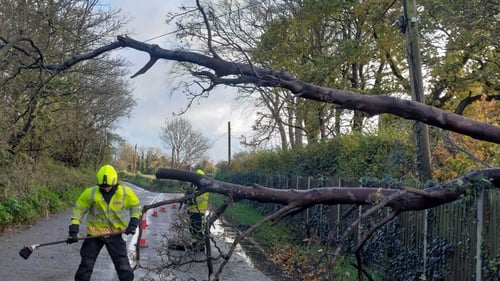 Local authority crews have been involved in the clean-up operation following Storm Debi
