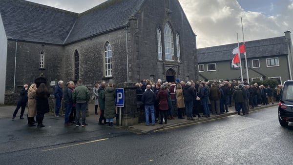 Hundreds of people attended Requiem Mass at St Brigid's Church in Corofin